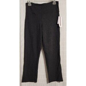 Peace And Pearls Leggin Women Medium Color Gray charcoal Tummy Control (B4)